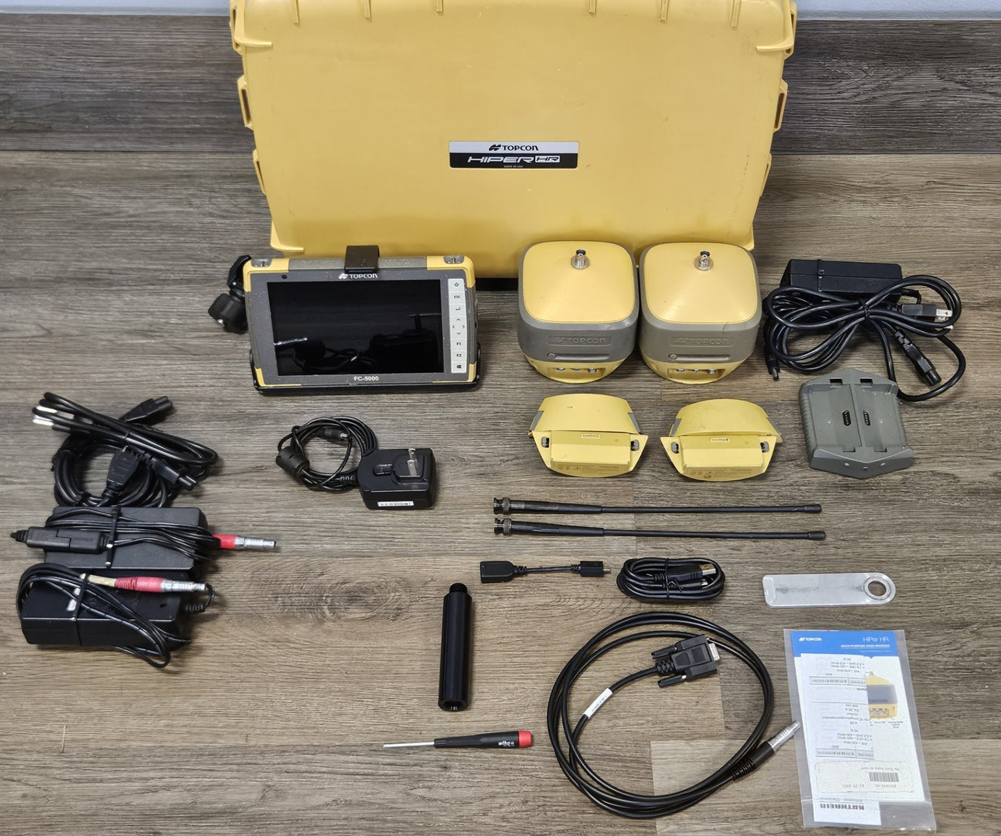 Topcon Dual Hiper HR GPS GNSS Galileo Beidou Base & Rover RTK Kit FC-5000 Tilt