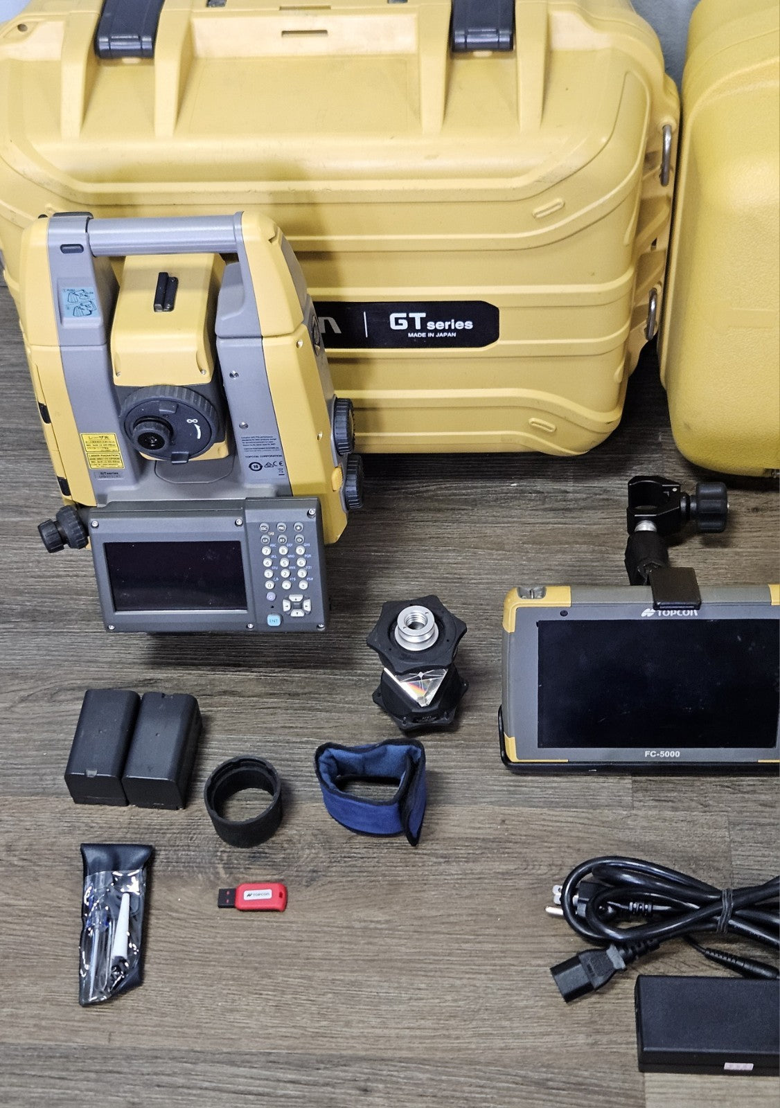 Topcon GT-503 3" Robotic Survey Total Station Kit w/ FC-5000 Tablet Magnet RC-5