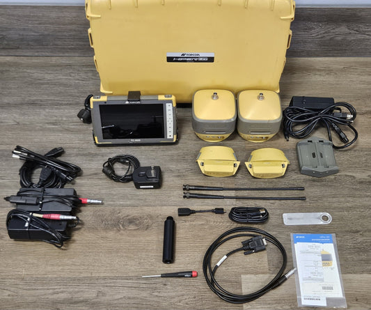 Topcon Dual Hiper HR GPS GNSS Galileo Beidou Base & Rover RTK Kit FC-5000 Tilt