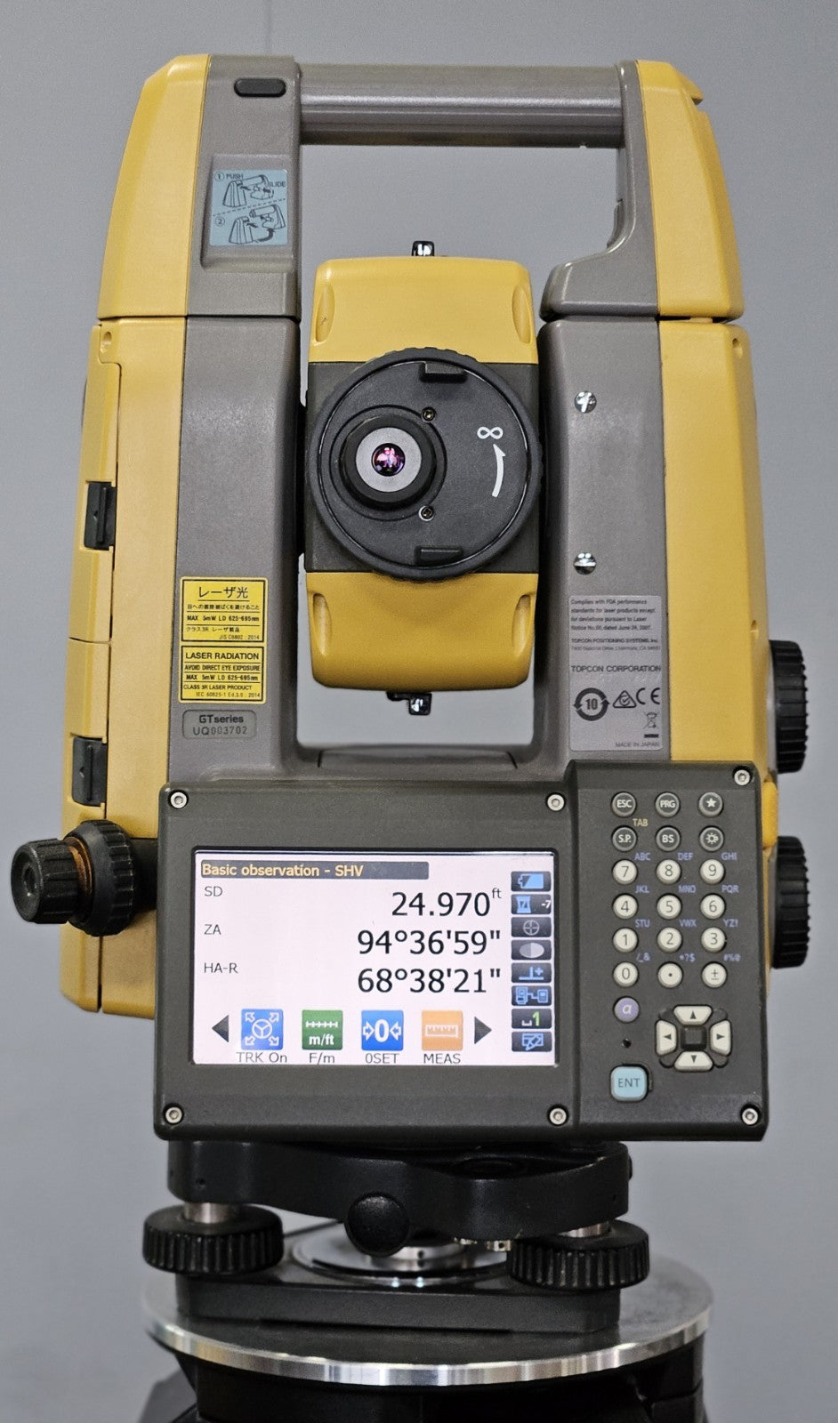 Topcon GT-1003 3" Robotic Survey Total Station w/ RC-5 Remote & ATP1 Prism