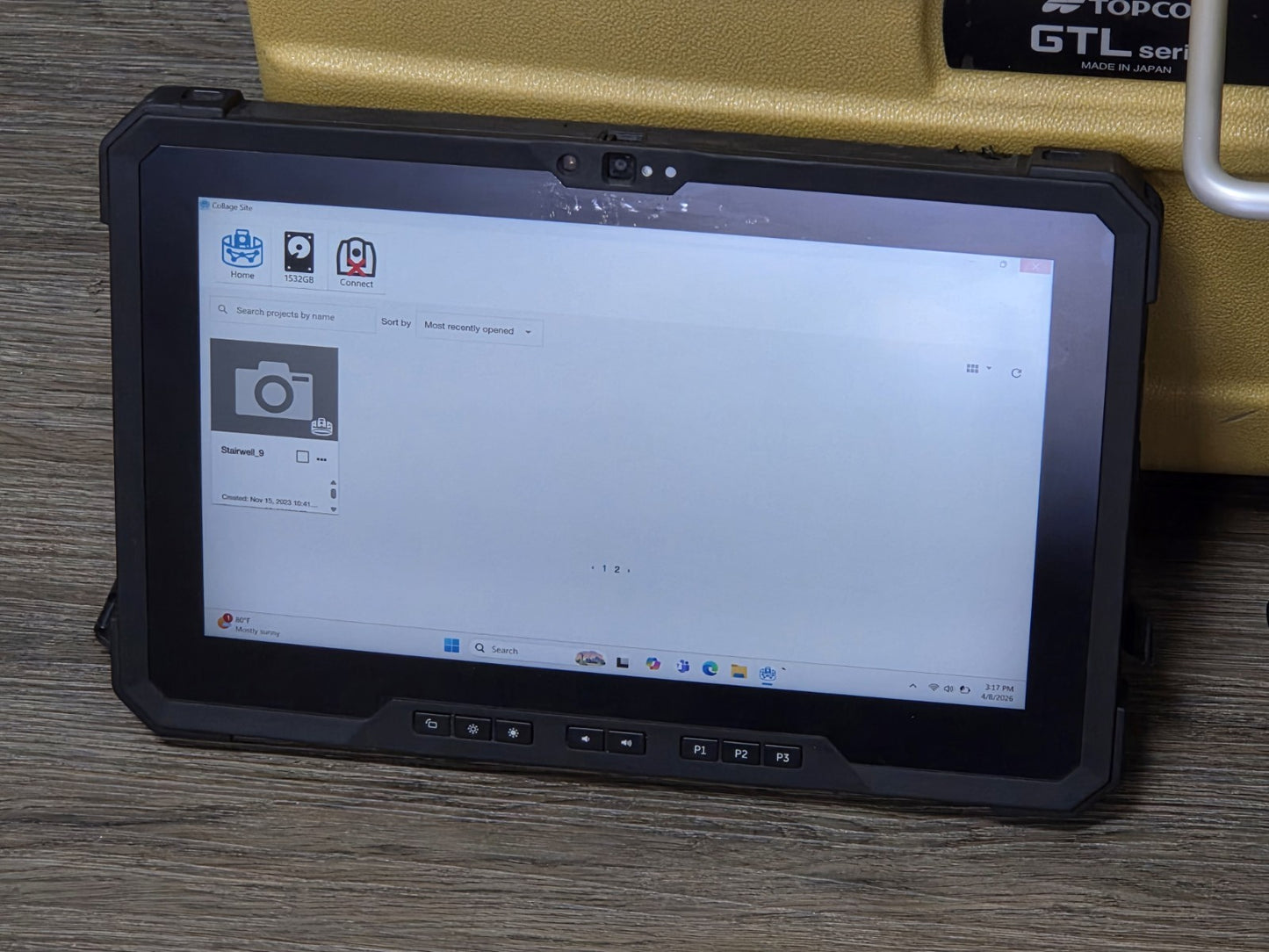 Topcon GTL-1203 Robotic Scanning Survey Total Station Scanner w/ Tablet Magnet