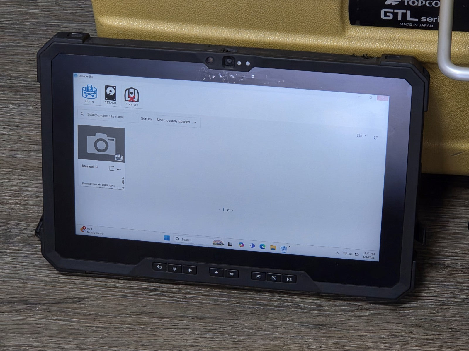 Topcon GTL-1203 Robotic Scanning Survey Total Station Scanner w/ Tablet Magnet