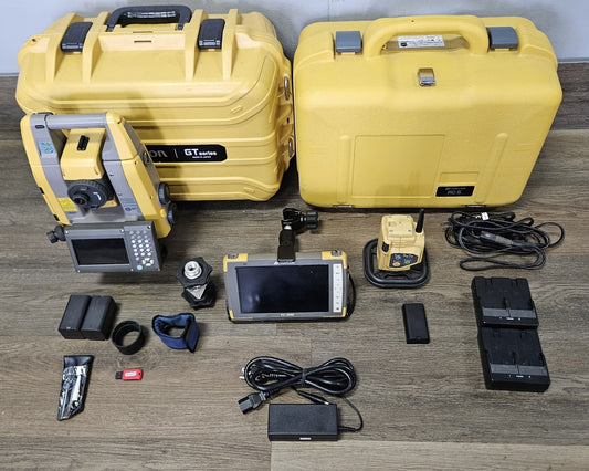Topcon GT-503 3" Robotic Survey Total Station Kit w/ FC-5000 Tablet Magnet RC-5